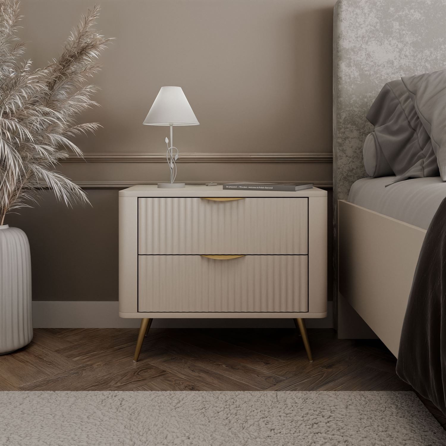 Lookway Nachttisch SCARLETT 2S mit Schubladen (1x Nachttisch), Breite: 63 c günstig online kaufen