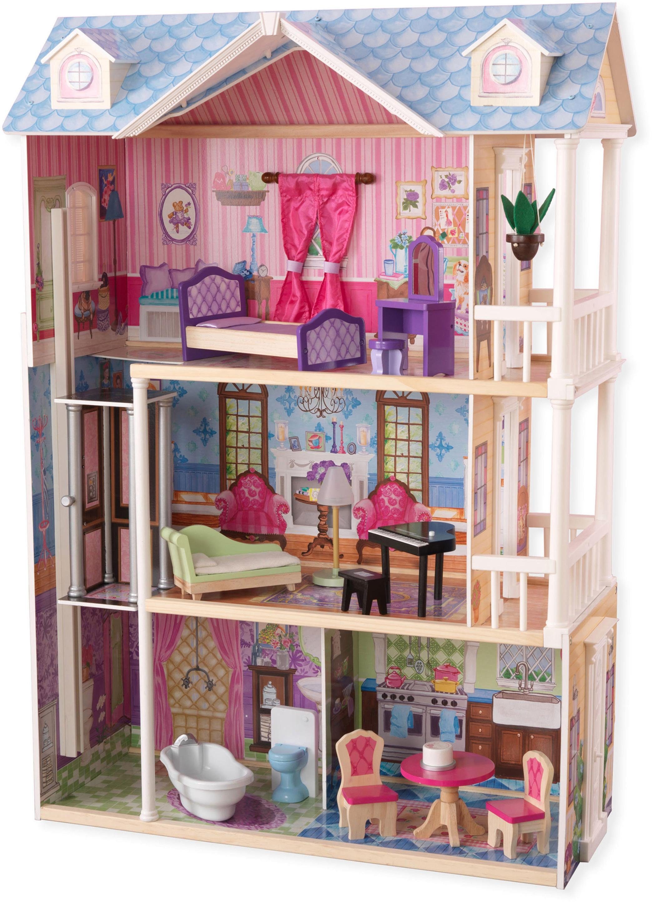 KidKraft® Puppenhaus »Mein traumhaftes Puppenhaus«, inklusive Möbel online  kaufen | OTTO