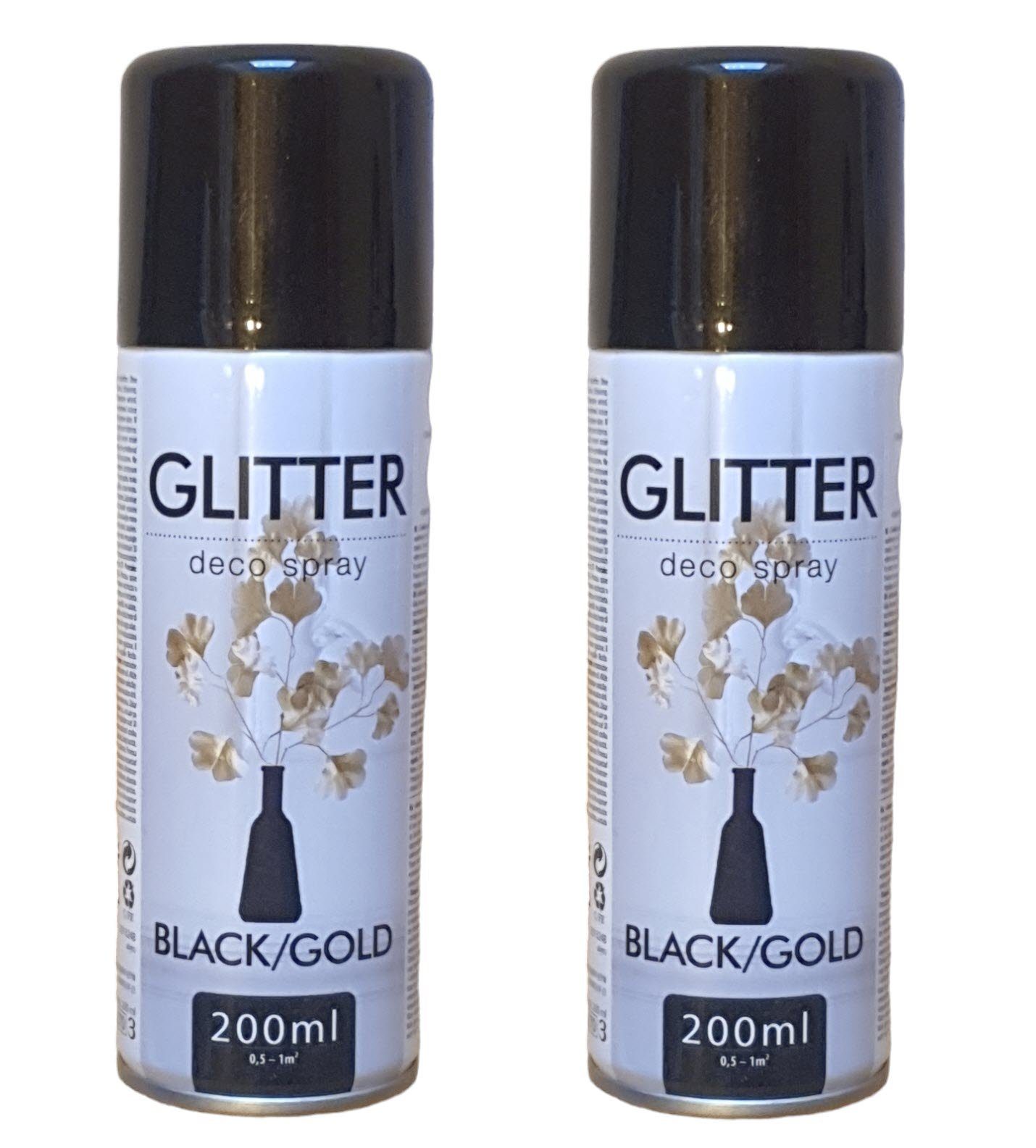 Spectrum Sprühflasche 2 x Dosen Hochwertiger Goldspray mit chromgold -Effekt 200 ml