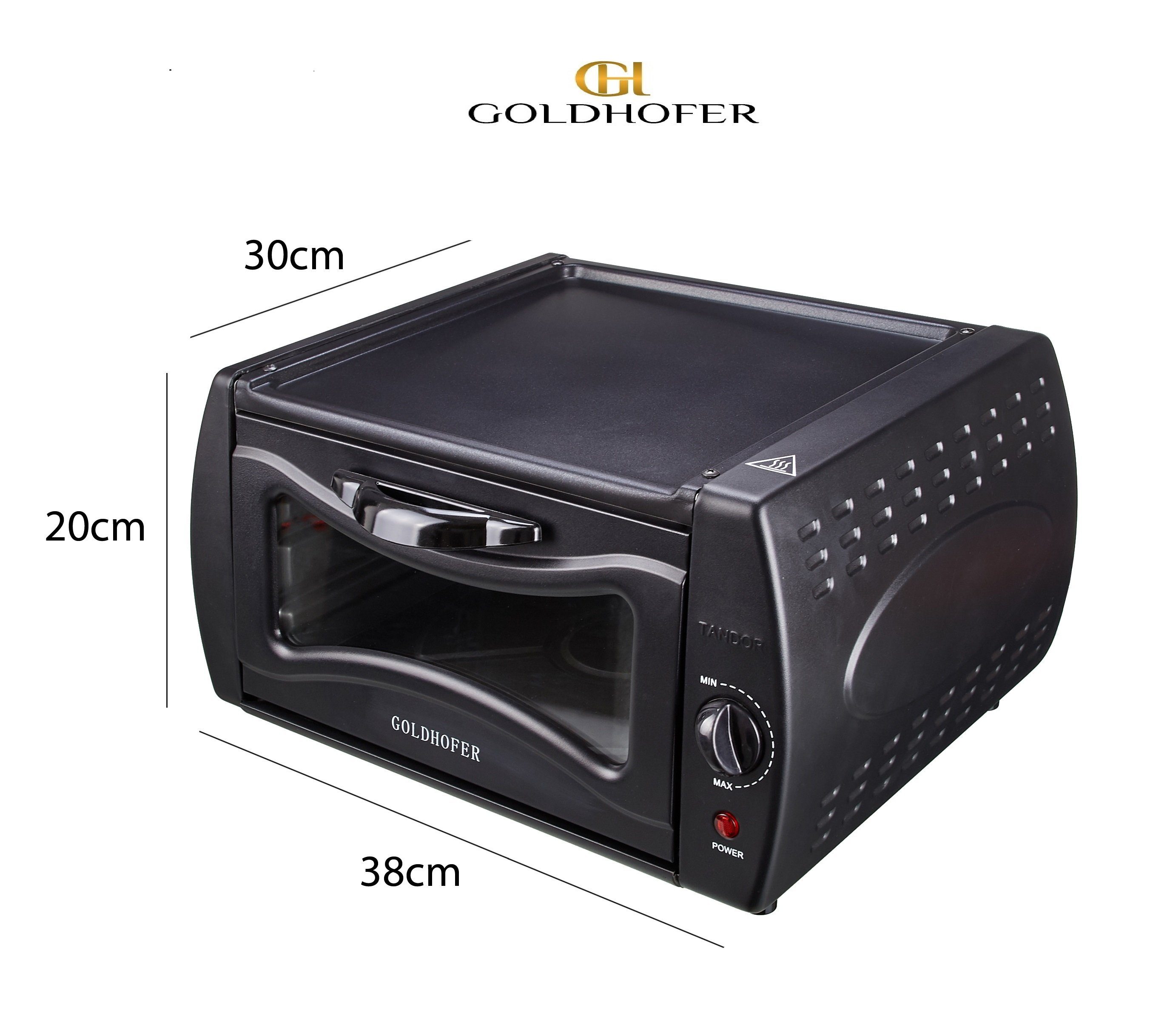 Goldhofer Pizzaofen Tandoori Ofen Pizza Chapati Roti Lahmacun Manakish Naan Elektro, 2100 Watt