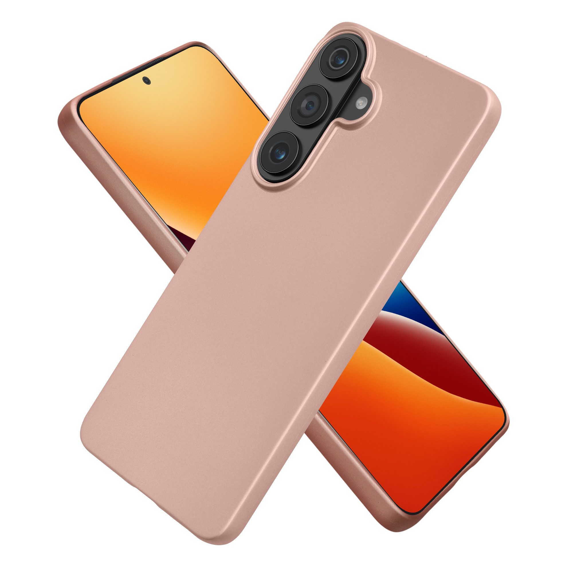 kwmobile Smartphone-Hülle Handyhülle für Samsung Galaxy S26 Plus Hülle, Silikon Case metallisch schimmernd - Schutzhülle Cover