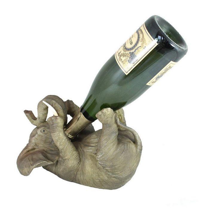 colourliving Flaschenhalter Flaschenhalter als Elefant Weinflaschenhalter Flaschenständer Deko witziger Flaschenhalter Tischdekoration Elefant