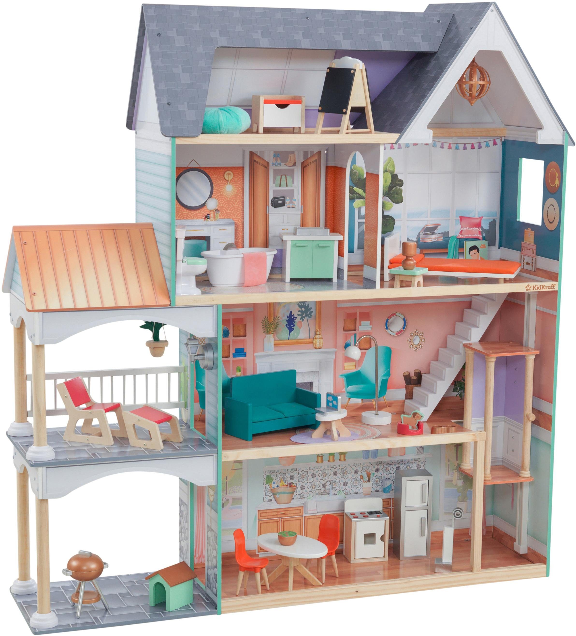 KidKraft® Puppenhaus »Dahlia Mansion«, inklusive Möbel online kaufen | OTTO