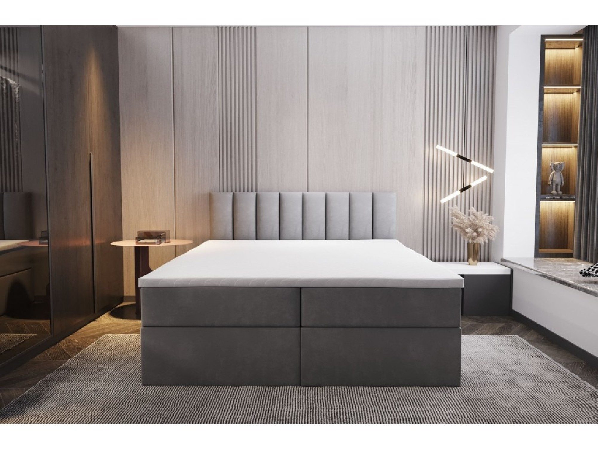 TRADA Boxspringbett PALERMO mit Topper - Bonell Matratze mit Bettkasten - E günstig online kaufen