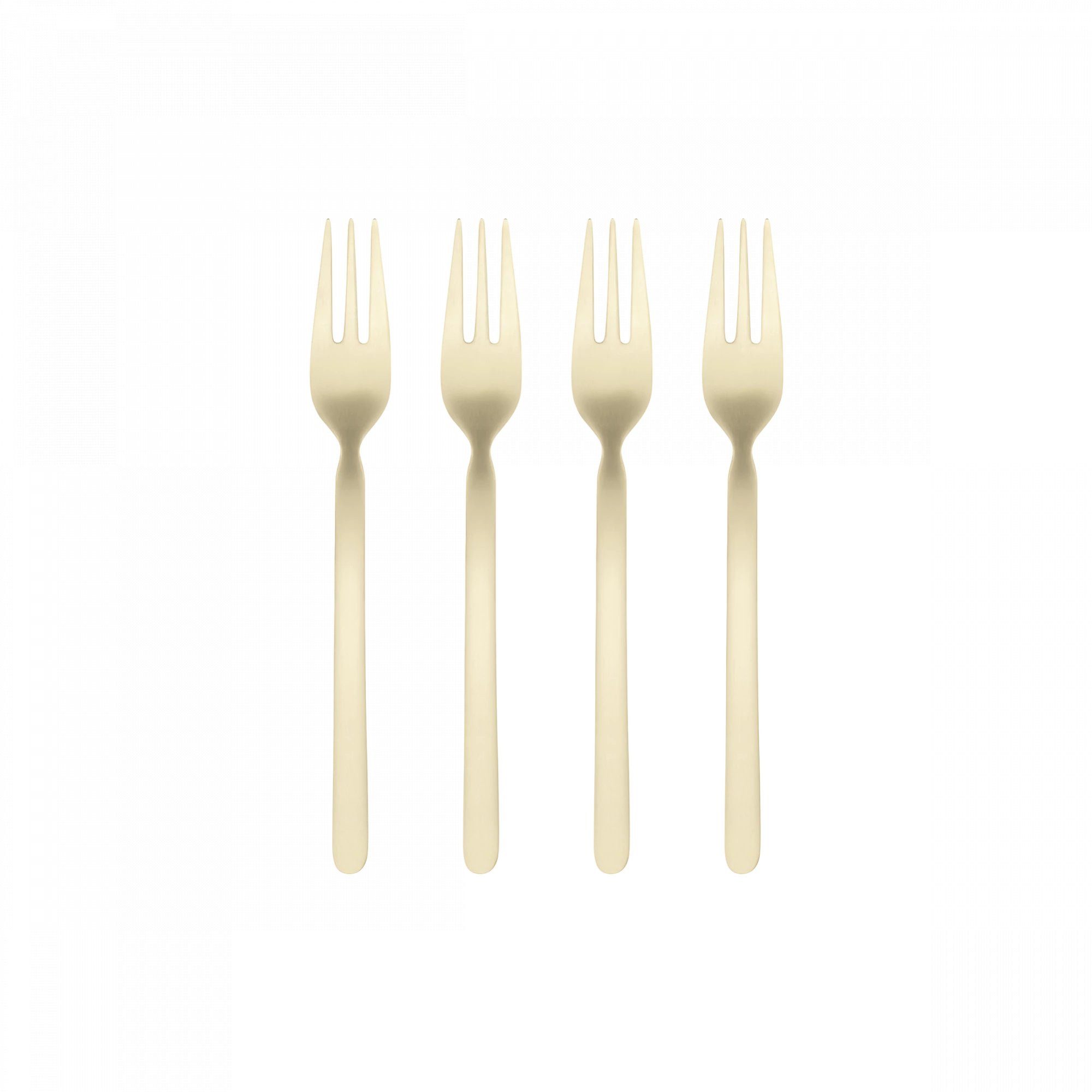 blomus Besteck-Set -STELLA- Designer Besteck-Serie in exklusiven Farben (4-tlg), 4 Personen, Edelstahl, Kuchengabeln, Espressolöffel, Elegant, Gold, Schwarz, Silber, Design Award