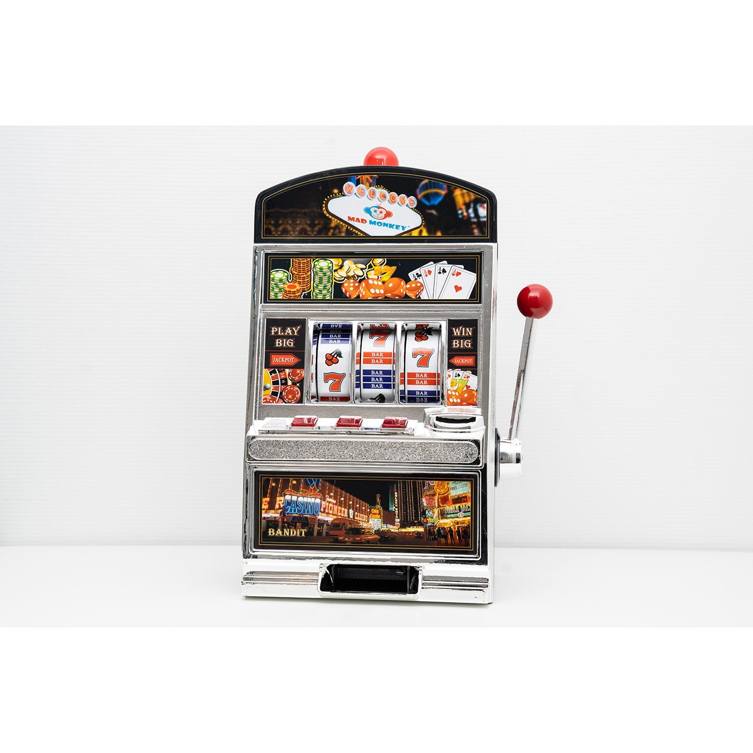 Mad Monkey Spardose Slotmaschinen Spielautomat als günstig online kaufen