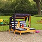 KidKraft® Kinderklappstuhl »Doppelte Sonnenliege mit Getränkehaltern, weiß-blau«, Bild 4