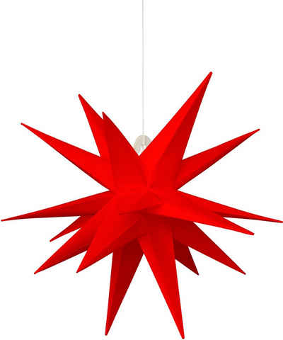 BONETTI LED Stern »Weihnachtsstern, 3D-Optik, Weihnachtsdeko rot aussen«, Ø 100 cm, mit 6-Stunden-Timer