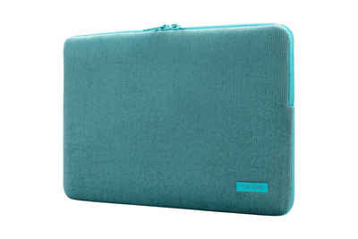 Tucano Laptop-Hülle Second Skin Velluto Notebook Tasche aus Cordsamt und Neopren, Türkis 14 Zoll, MacBook Pro 14 Zoll