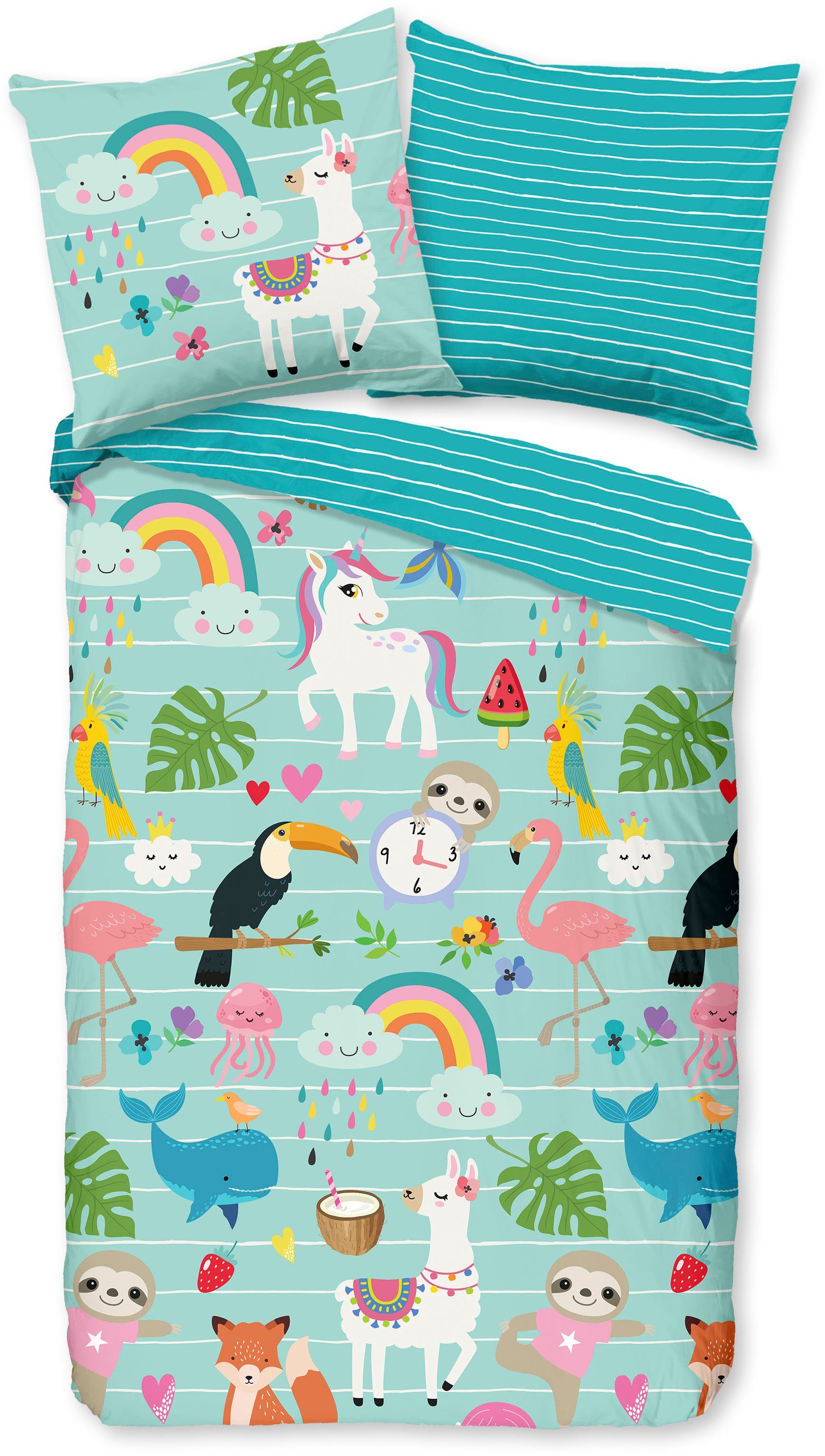 good morning Kinderbettwäsche Festen, Renforcé, 2 teilig, Baumwolle, 135x20 günstig online kaufen