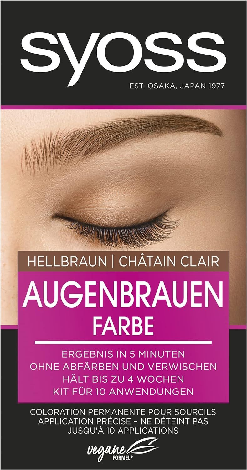 Syoss Augenbrauen-Farbe Hellbraun 17 ml, für einen natürlichen Look, langanhaltend