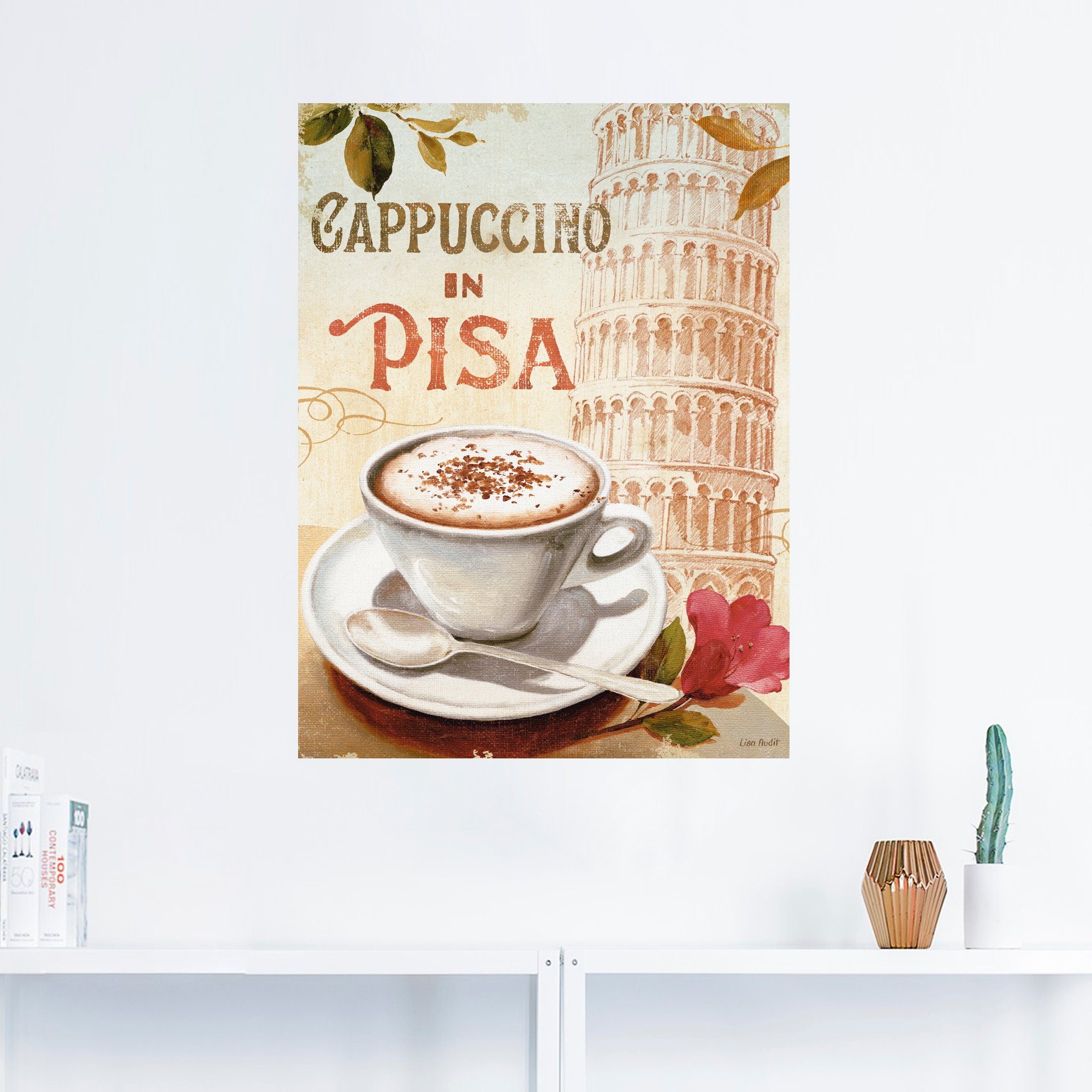 Artland Wandbild Kaffee in Europa Größen Wandaufkleber IV, Poster in oder Leinwandbild, St), versch. Getränke (1 als