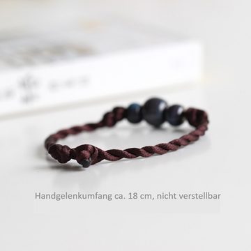 101DIYStudio Wickelarmband Handgefertigt verstellbar mit Perlen aus Porzellan (Geschenk Freundin, Mama oder Schwester)