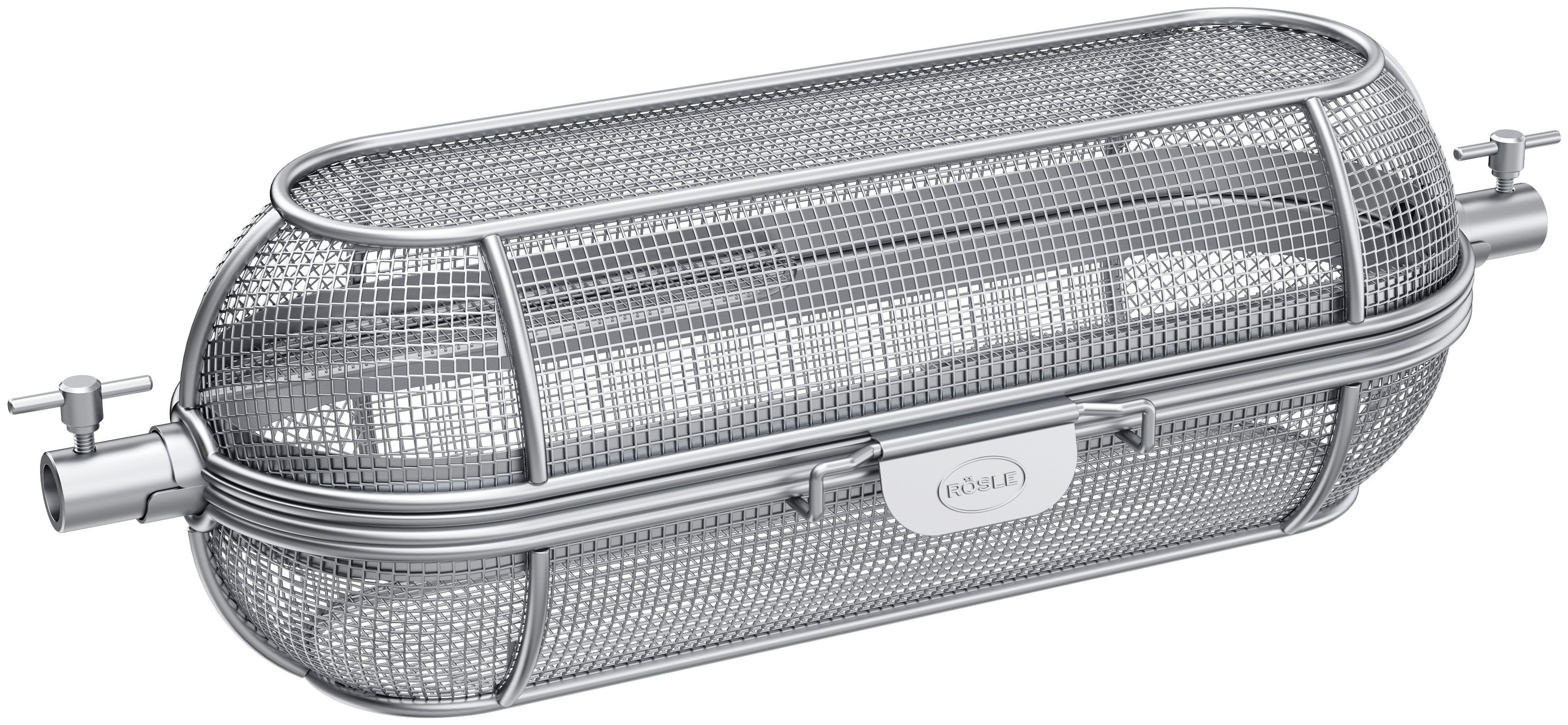 RÖSLE Drehkorb Premium, 25437, Drehspießkorb, passend zum Premium-Drehspieß, Edelstahl 18/10