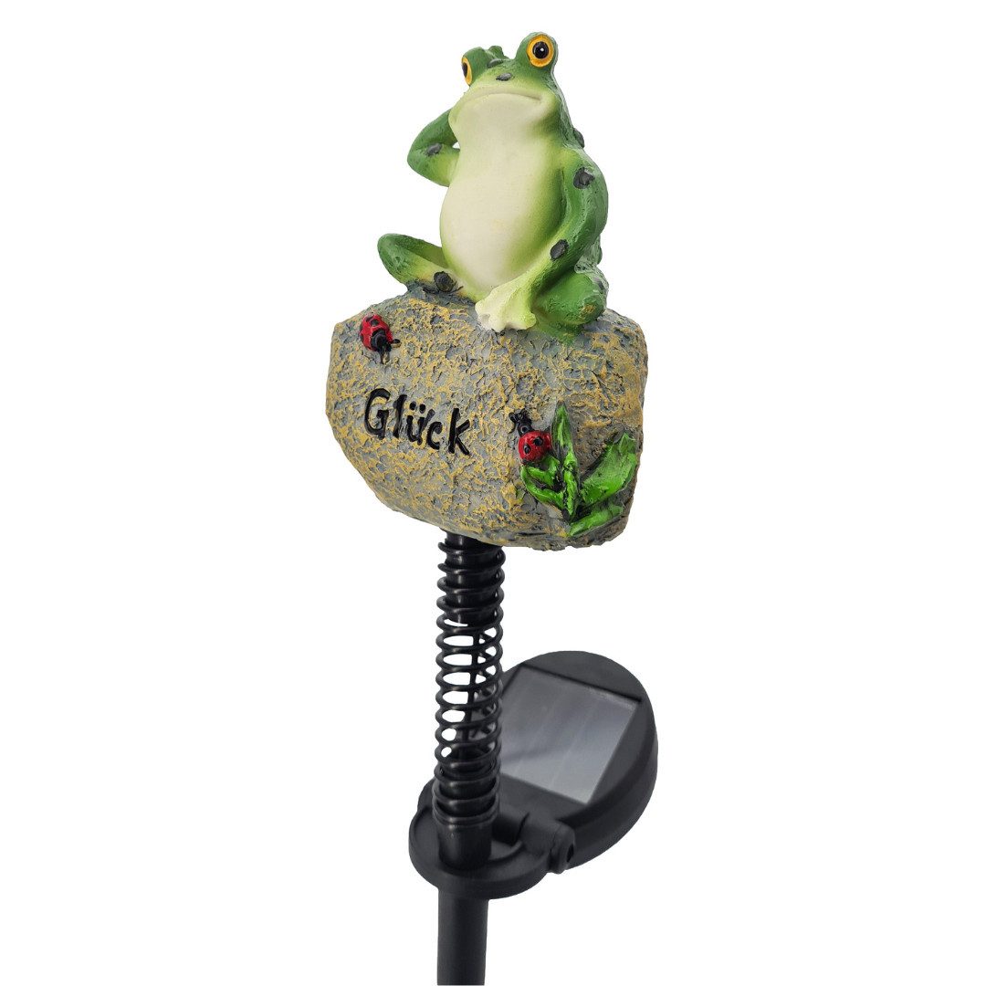 abc HOME LED Gartenleuchte Frösche, 2er Set, LEDs, Solarpanel, Lichtsensor