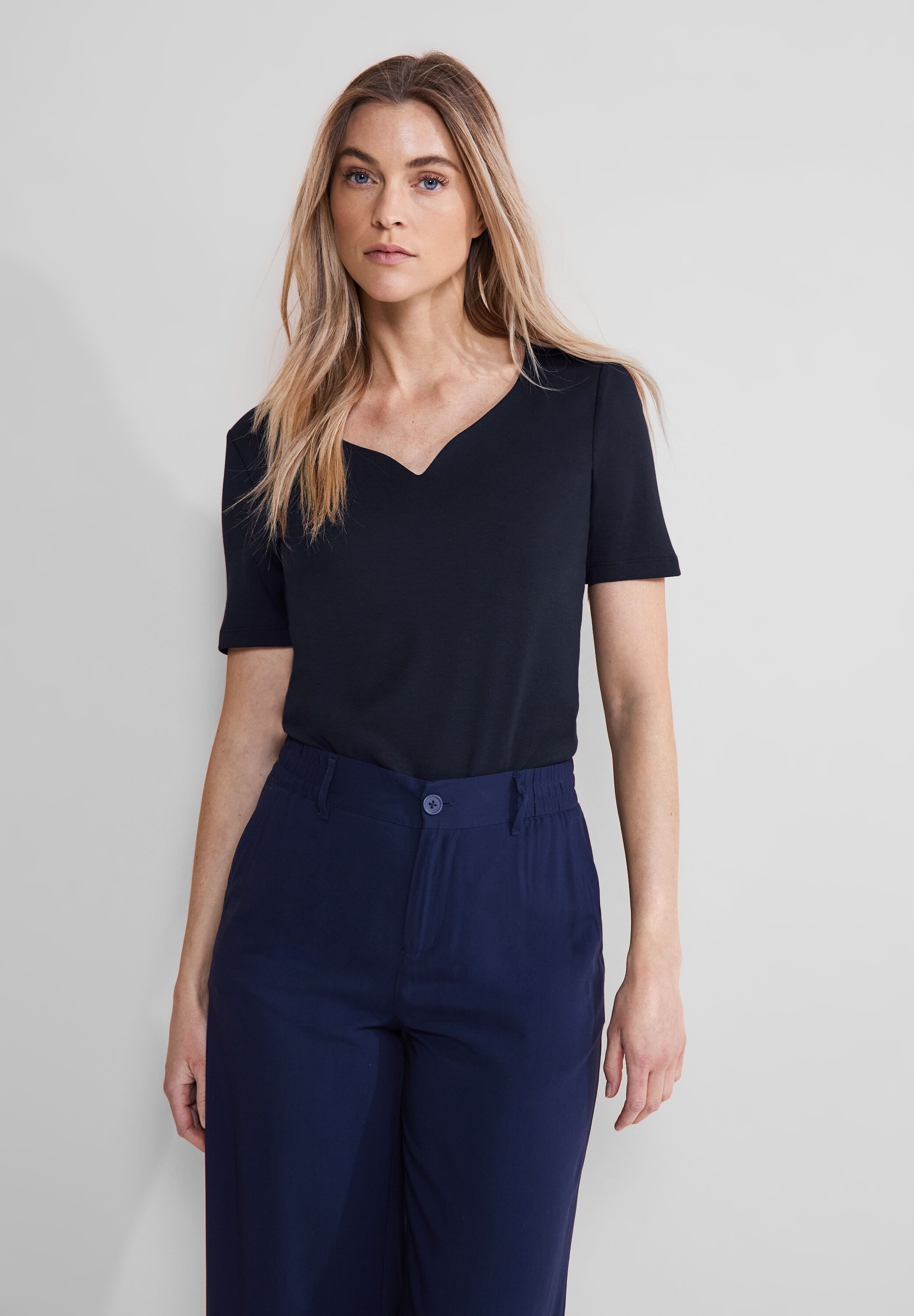 STREET ONE T-Shirt in Unifarbe