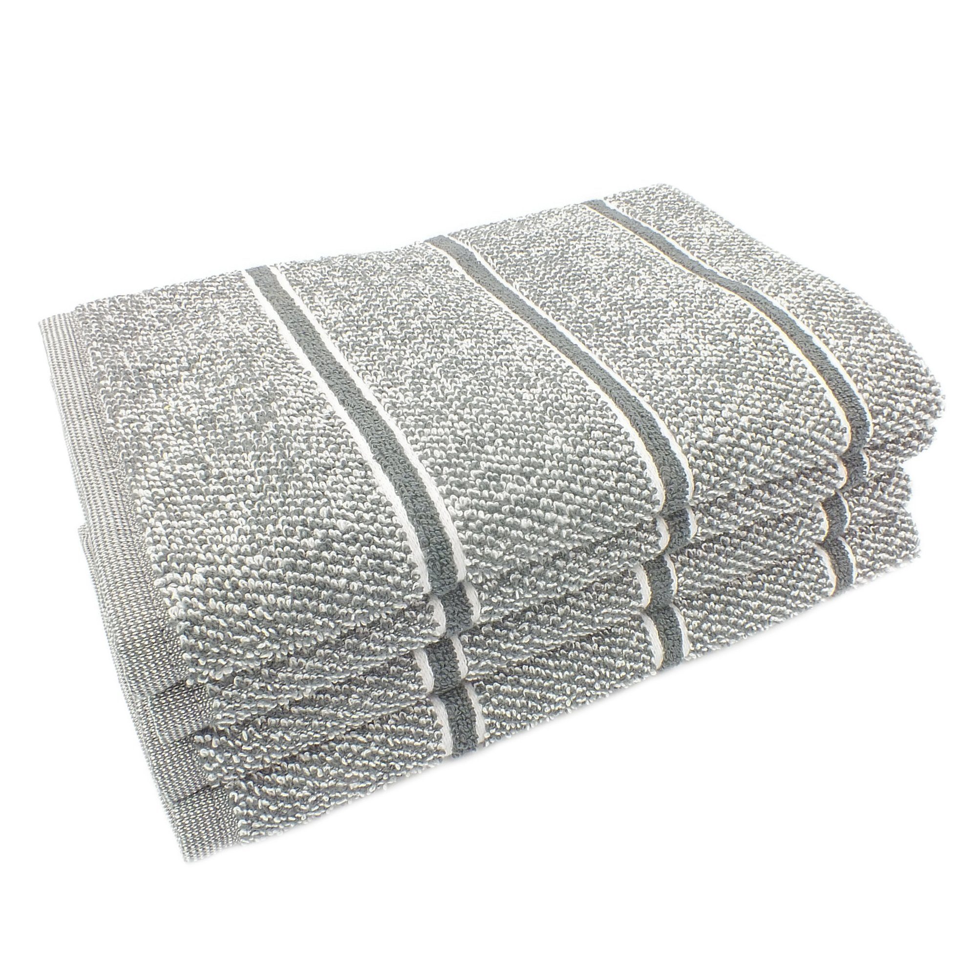 4-tlg), 50x50 ca. Baumwolle Grau Checks, (Set, Lasa Home Küchenhandtücher Stück) 4er cm (4 Geschirrtuch Frottee Pack