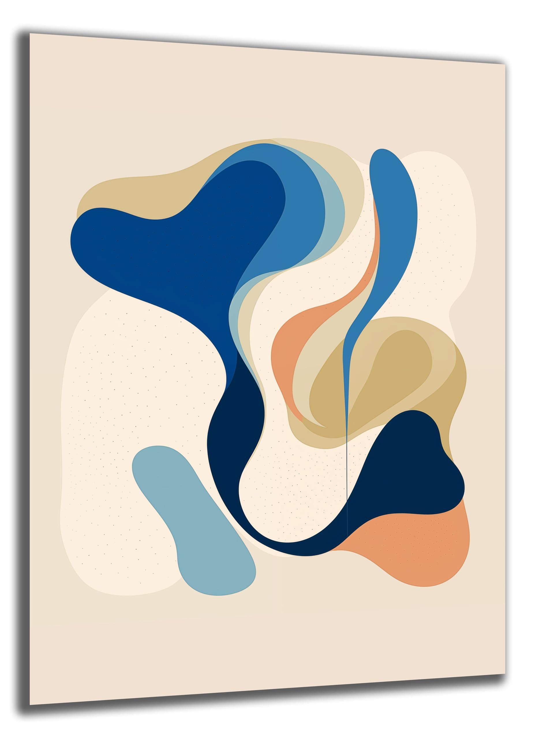 DARO Design Wandbild Modern Abstrakt Leinwandbild Wandbilder Wand Deko Bilder, (Abstrakt Kunst bunt - Bild groß Wohnzimmer Schlafzimmer Esszimmer Büro Flur Einteilig Fotodruck Modern Abstrakt Kunst), 60x40 cm