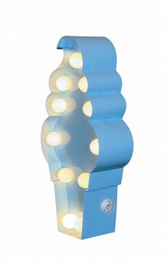 MARQUEE LIGHTS LED Dekolicht Icecream, LED fest integriert, Warmweiß, Wandlampe, Tischlampe Icecream mit 11 festverbauten LEDs - 11x23 cm