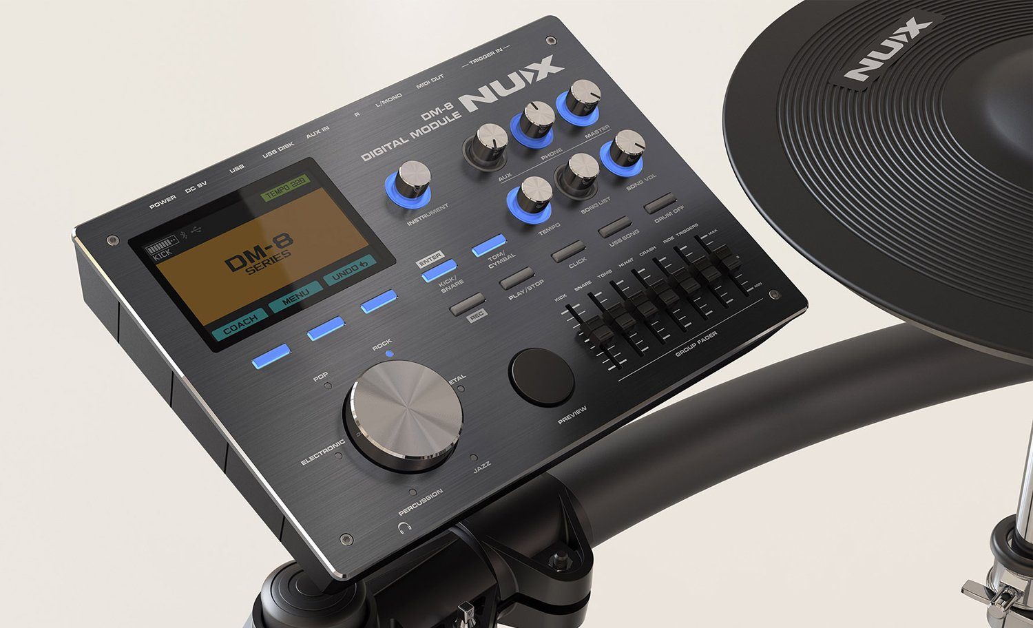 Nux E-Drum Nux DM-8 E-Drum elektronisches Schlagzeug,E-Drum, Komplettset
