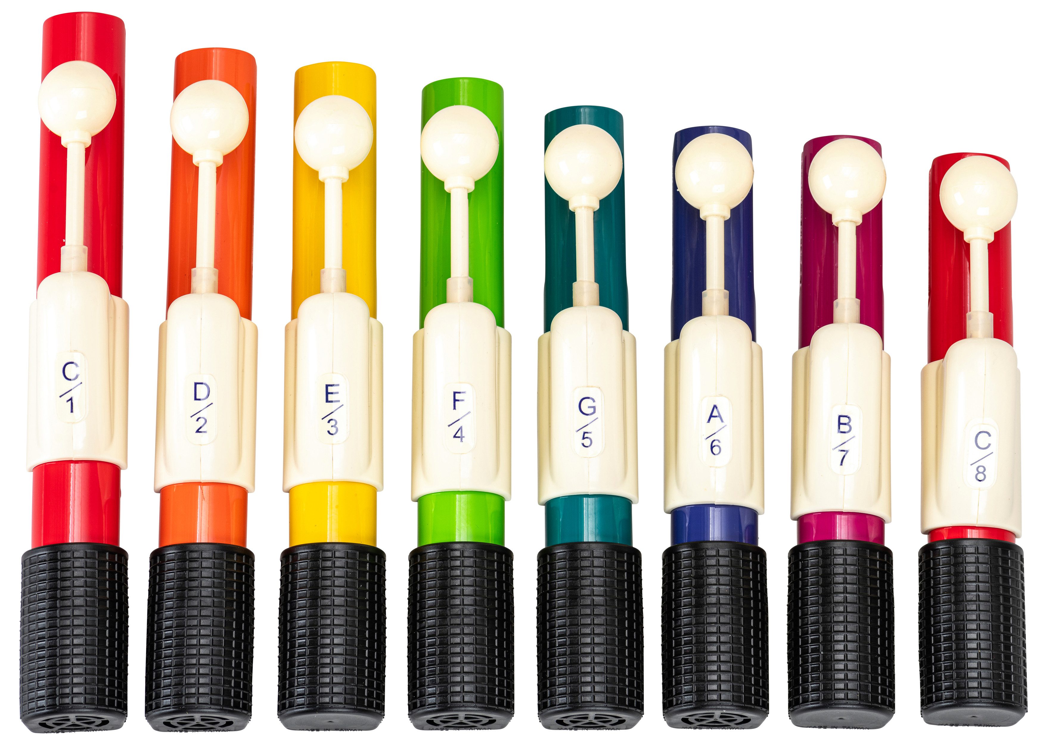 Betzold Glocke Handchimes in Boomwhackers®-Farben, Handglocken-Set für Kinder