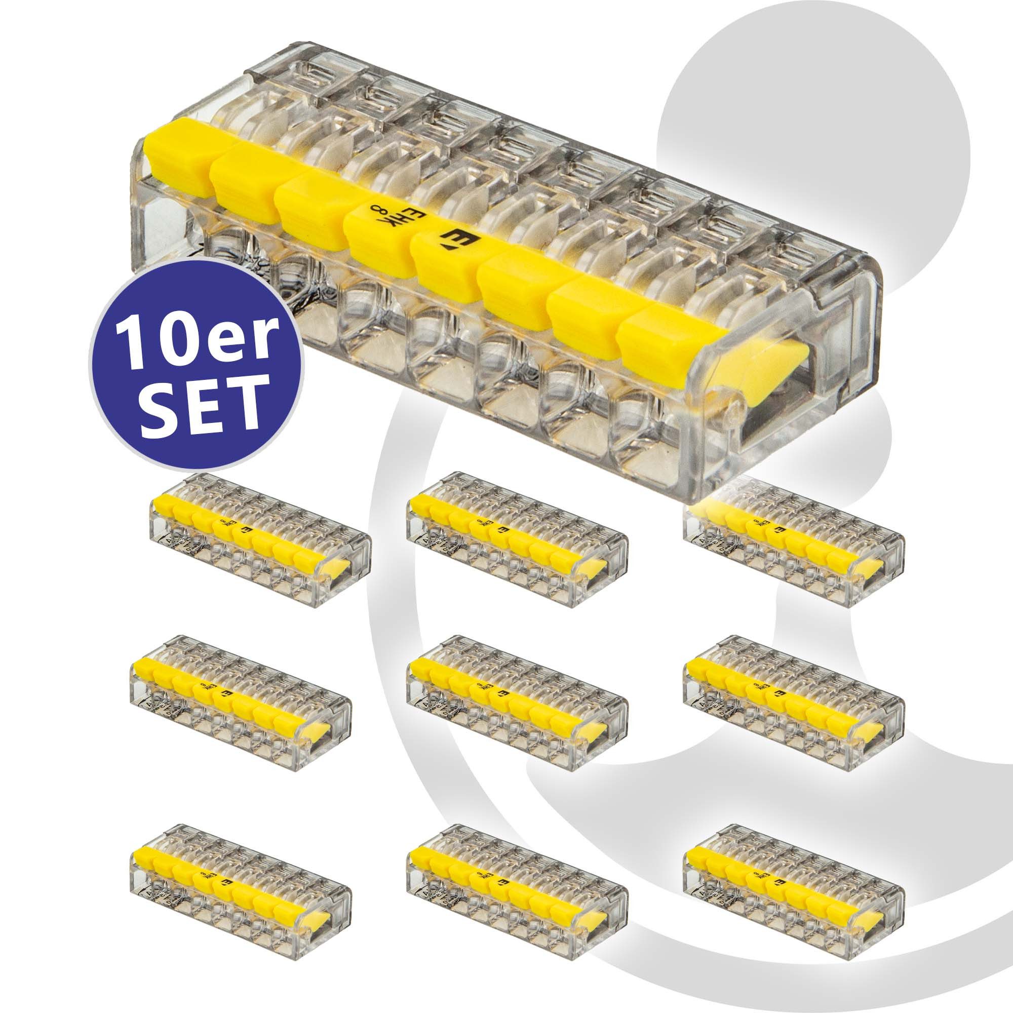 ELTROPA Klemmen Steckklemme (10 Stück)- für 8 flexible & Massivleiter 0,2 bis 2,5 mm²