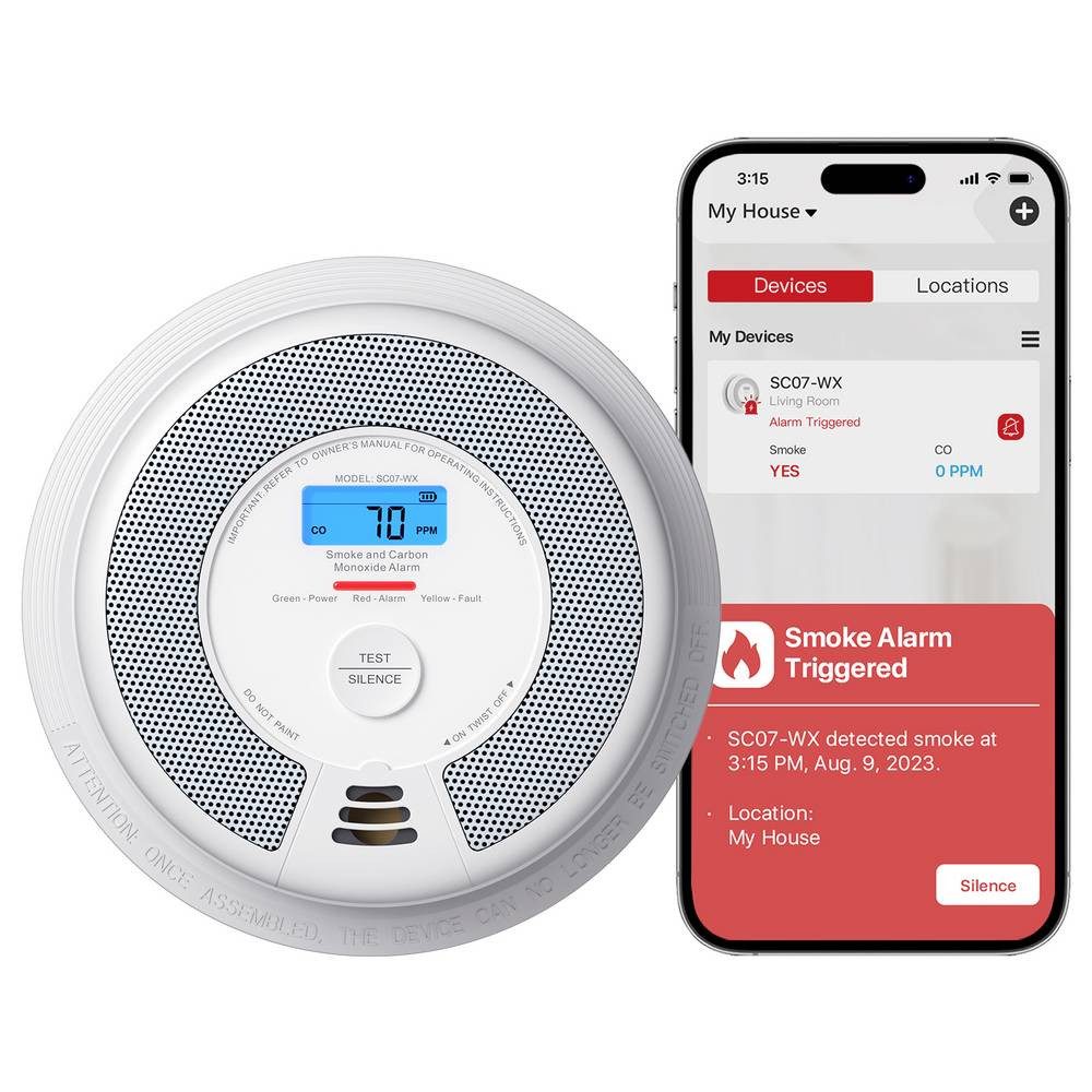 X-SENSE Rauchwarn- und Kohlenmonoxidmelder detektiert Rauch, Kohlenmonoxid Gasmelder