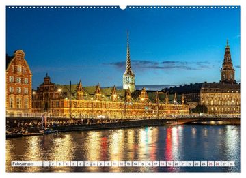 CALVENDO Wandkalender Dänemark - Kopenhagen (Premium, hochwertiger DIN A2 Wandkalender 2023, Kunstdruck in Hochglanz)
