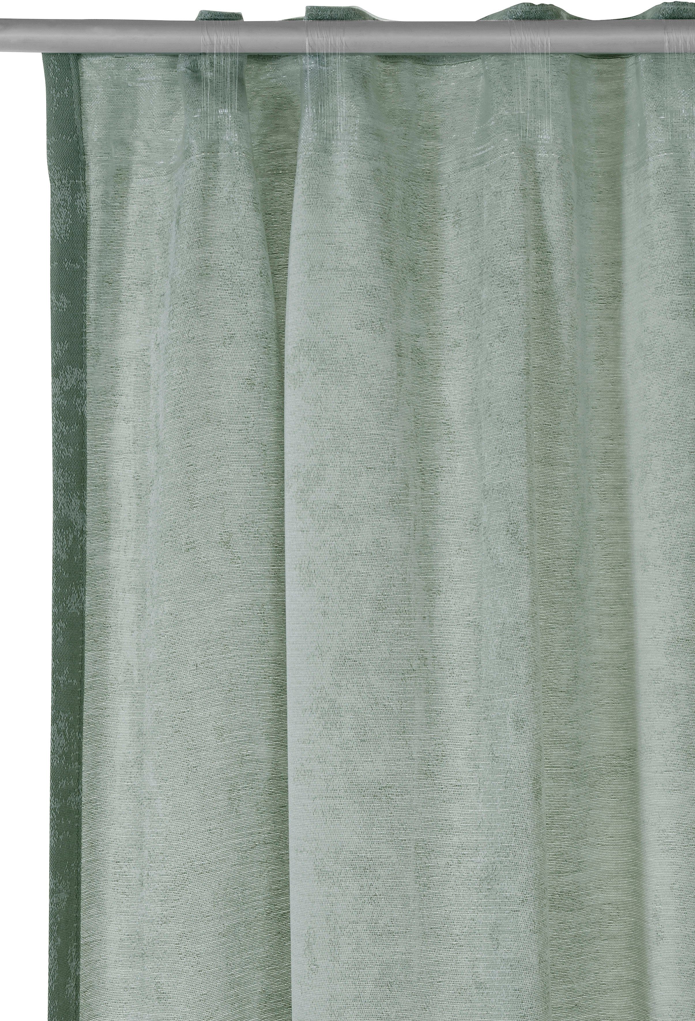 Vorhang LESKA, LeGer Home Lena monochrom, verschiedene blickdicht, St), blickdicht, gewebt, (1 by Größen Multifunktionsband grün glatt, Jacquard, Gercke
