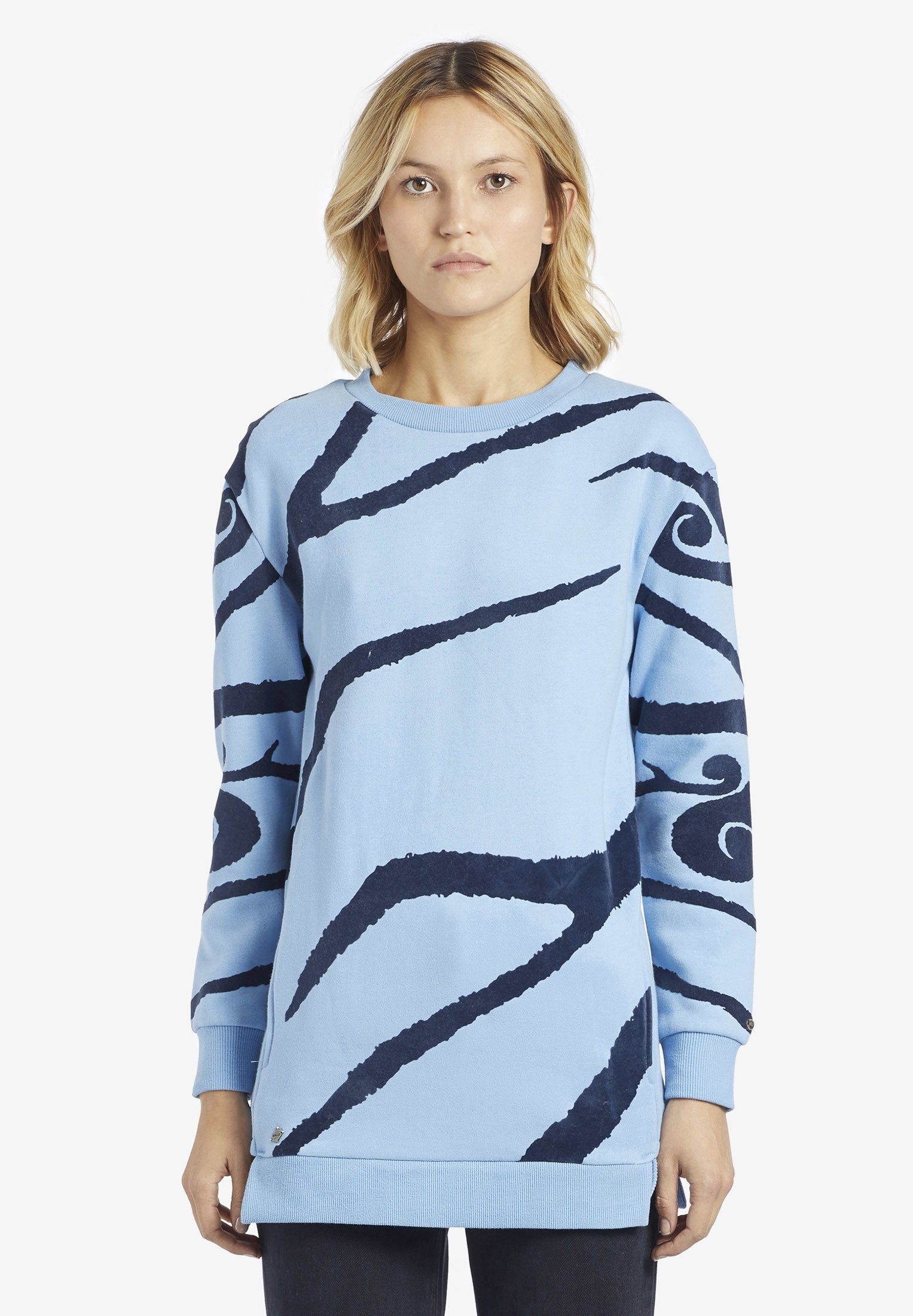 Mit Flockdruck Khujo Longsweatshirt Khujo »malisa« dxQroeCBW