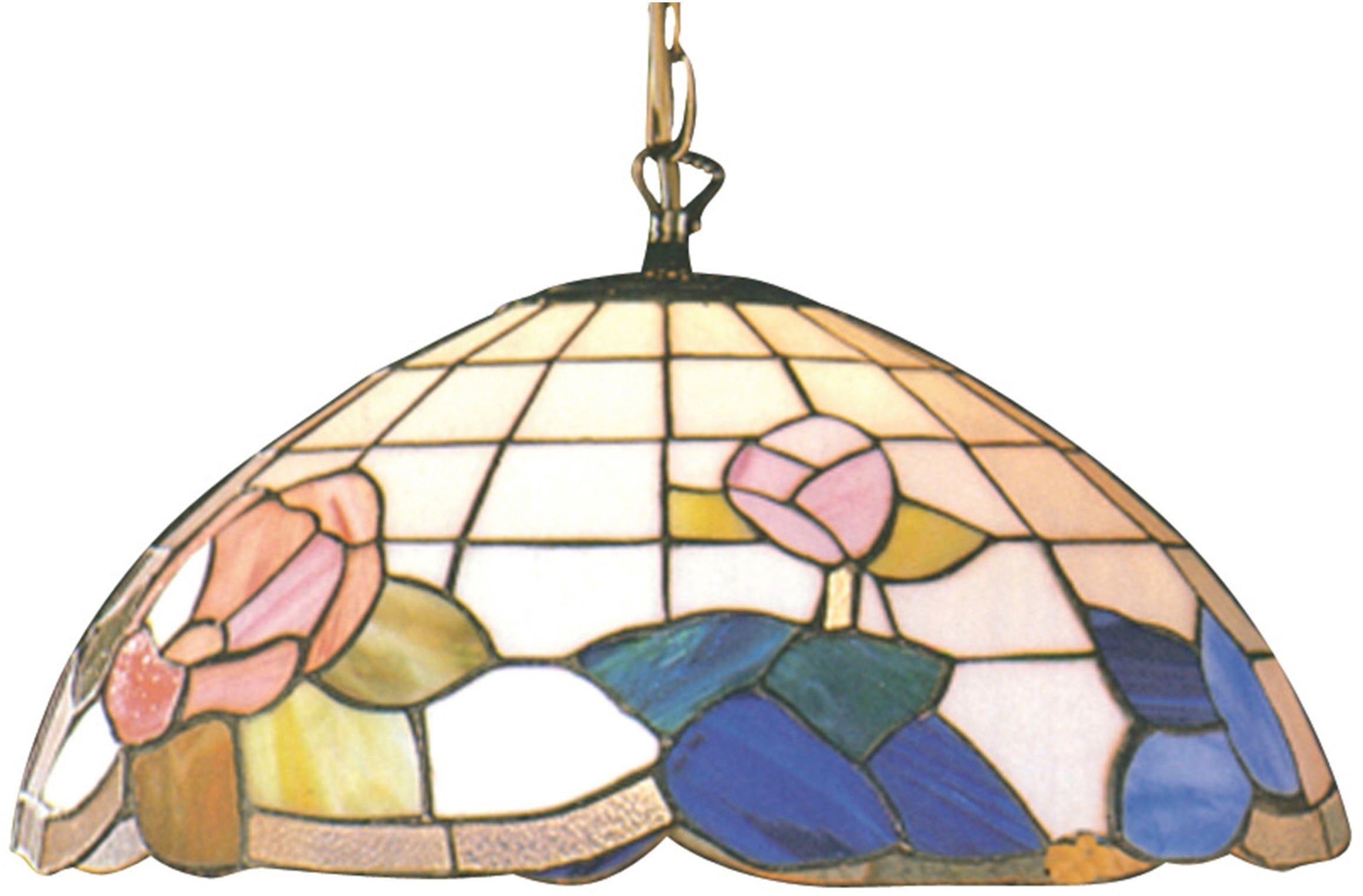 40cm, Durchmesser Tiffanypendelleuchte, Blume, Eisen, Leuchtmittel, Pendelleuchte E27, x 1 ohne näve excl. Glas
