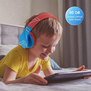 PowerLocus Lautstärkebegrenzung Kinder-Kopfhörer (Das integrierte Mikrofon verbessert nicht nur das Lernerlebnis, sondern ermöglicht auch den reibungslosen Übergang, Lautstärke auf 85 dB bis zum weichen,faltbaren Design mit Qualität)