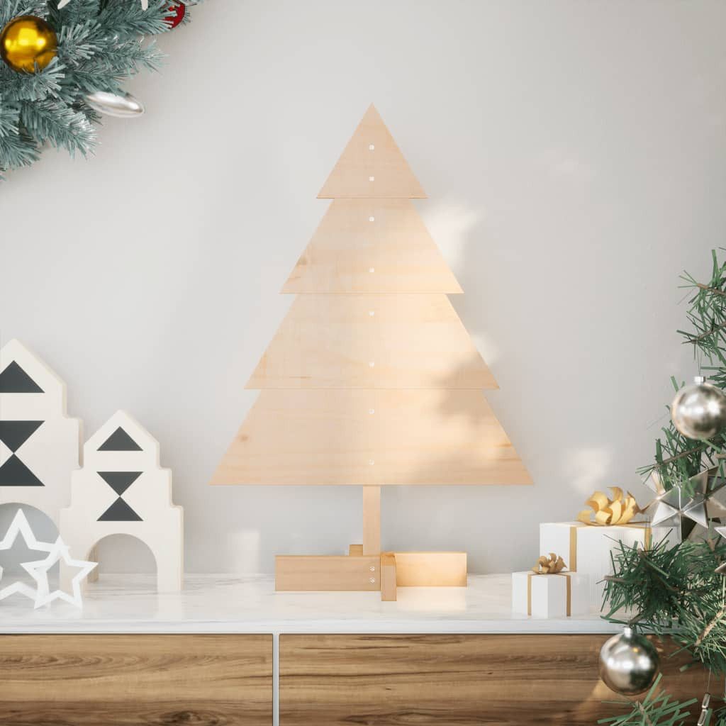 vidaXL Künstlicher Weihnachtsbaum 70 cm Weihnachtsbaum Holz zum Schmücken 70 cm Massivholz