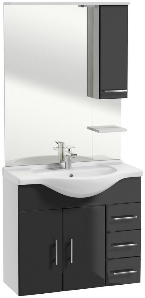 Badmöbel-Set mit integrierter LED-Beleuchtung, Breite: 85 cm online kaufen | OTTO Badmöbel-Set mit integrierter LED-Beleuchtung, Breite: 85 cm online kaufen | OTTO