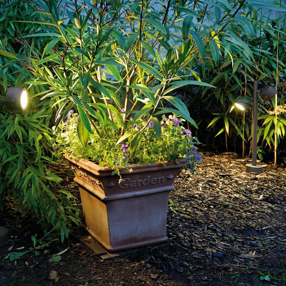 SLV Außen-Stehlampe Zweiflammige Stehleuchte Sitra, GX53, anthrazit