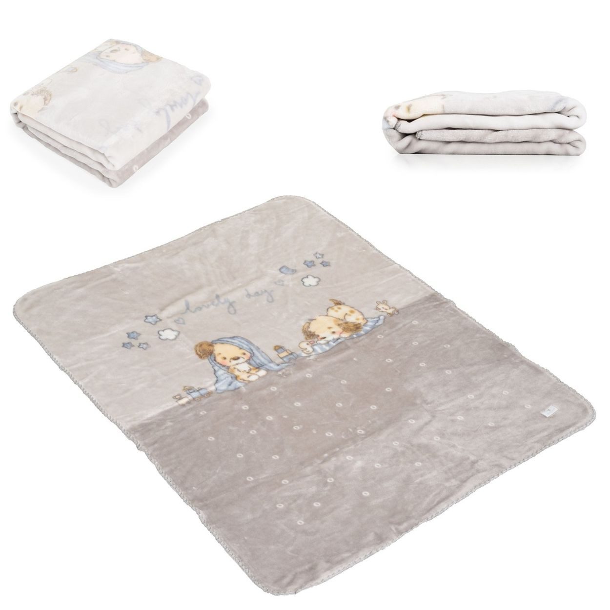 Babydecke Soft 140 x 110 cm, Cangaroo, 100% Polyester, Schmusedecke, waschbar, ab Geburt, flauschig und warm
