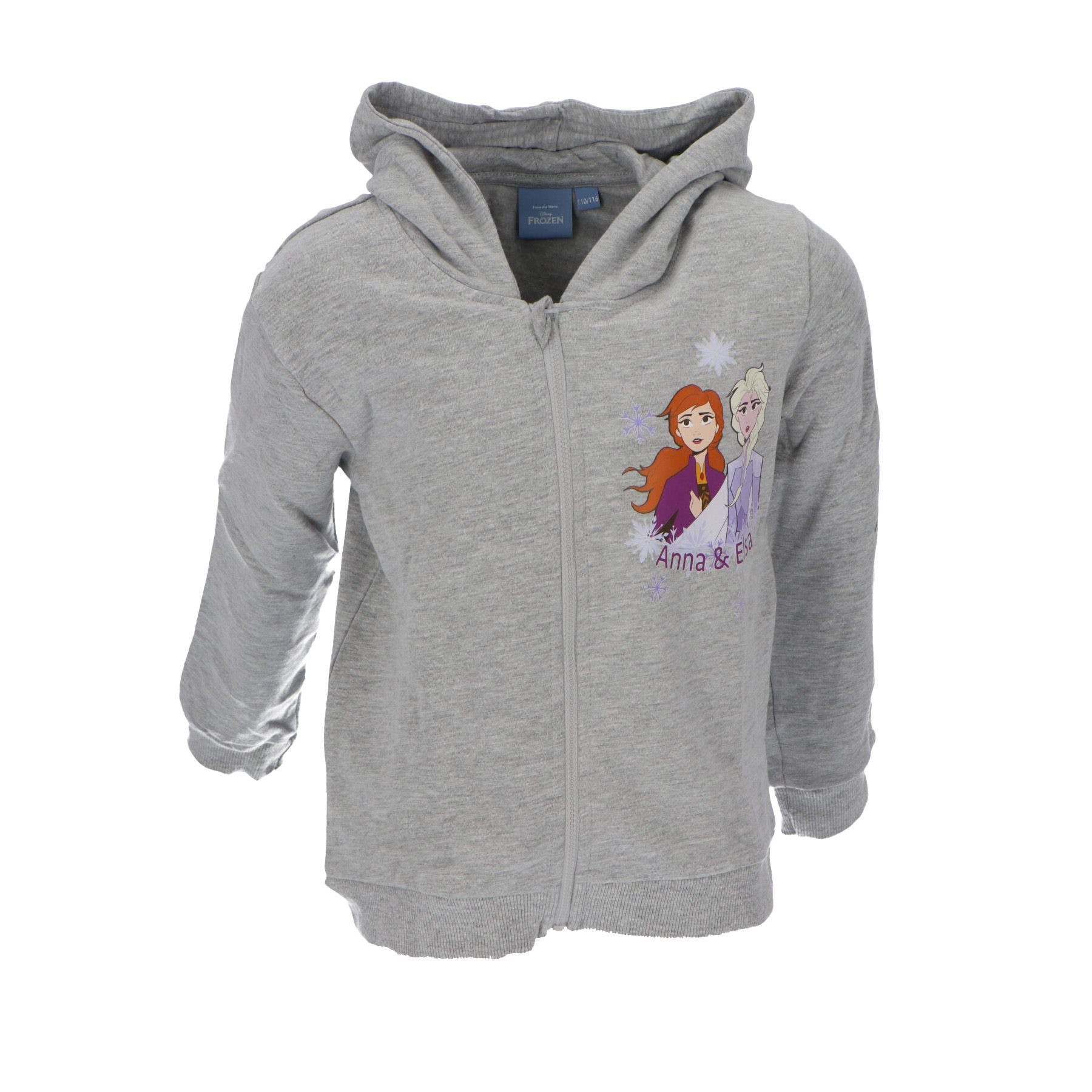 Disney Frozen Sweatjacke Jacke Kinder-Sweatjacke aus Baumwolle Hält an kühlen Tagen warm Grau