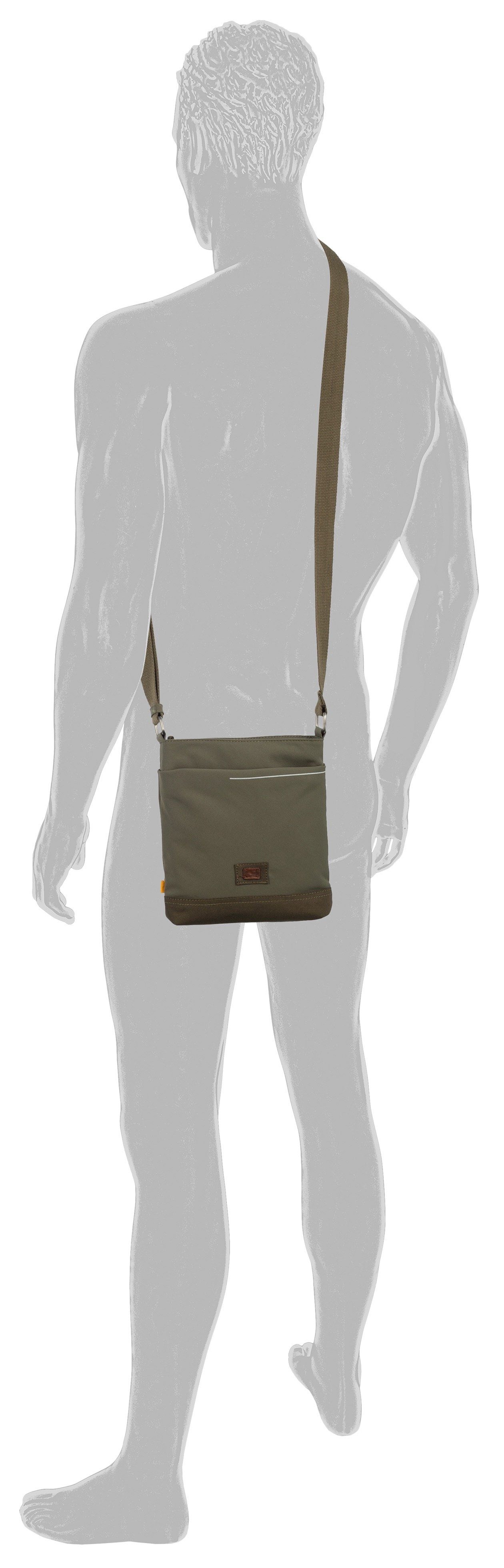 active City Cross praktischen khaki im bag camel S, Umhängetasche Design