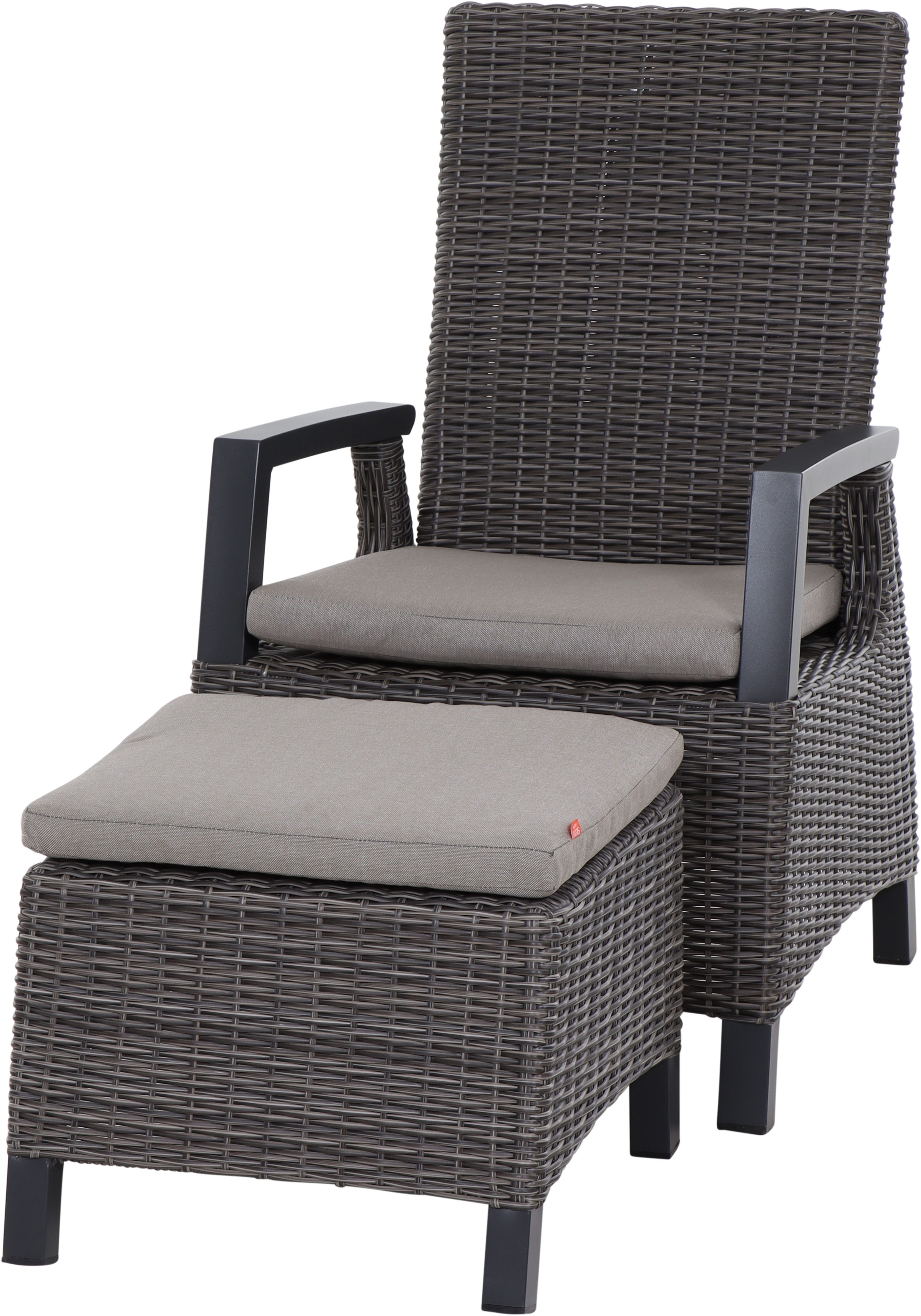 Siena Garden Hocker CORIDO, Gestell Aluminium, Gardino®-Geflecht, matt anthrazit/charcoal-grey