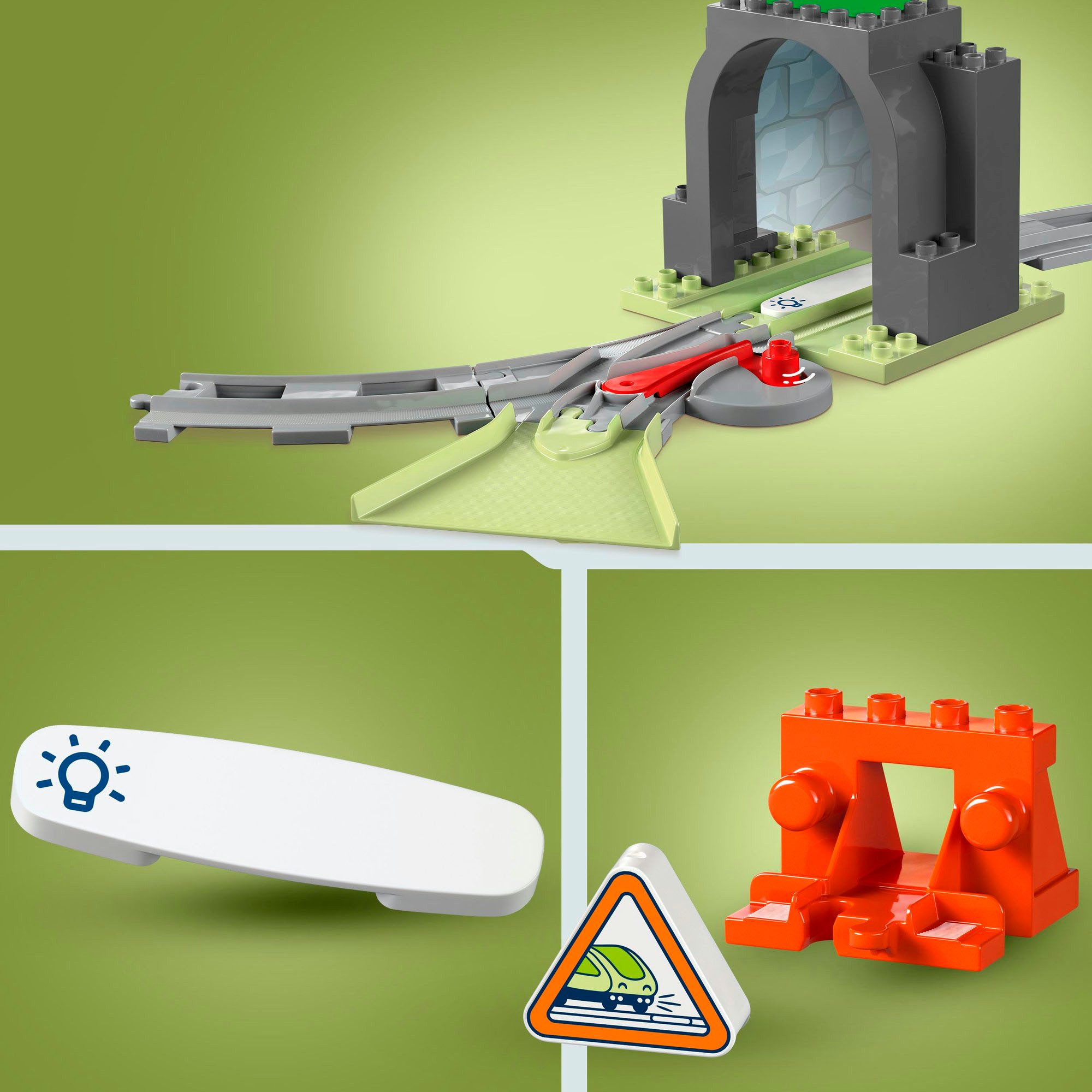 LEGO® Eisenbahntunnel und Schienen – Erweiterungsset (10425) Konstruktionsspielsteine, (20 St), LEGO DUPLO Town, Made in Europe – Bild 5 von 5