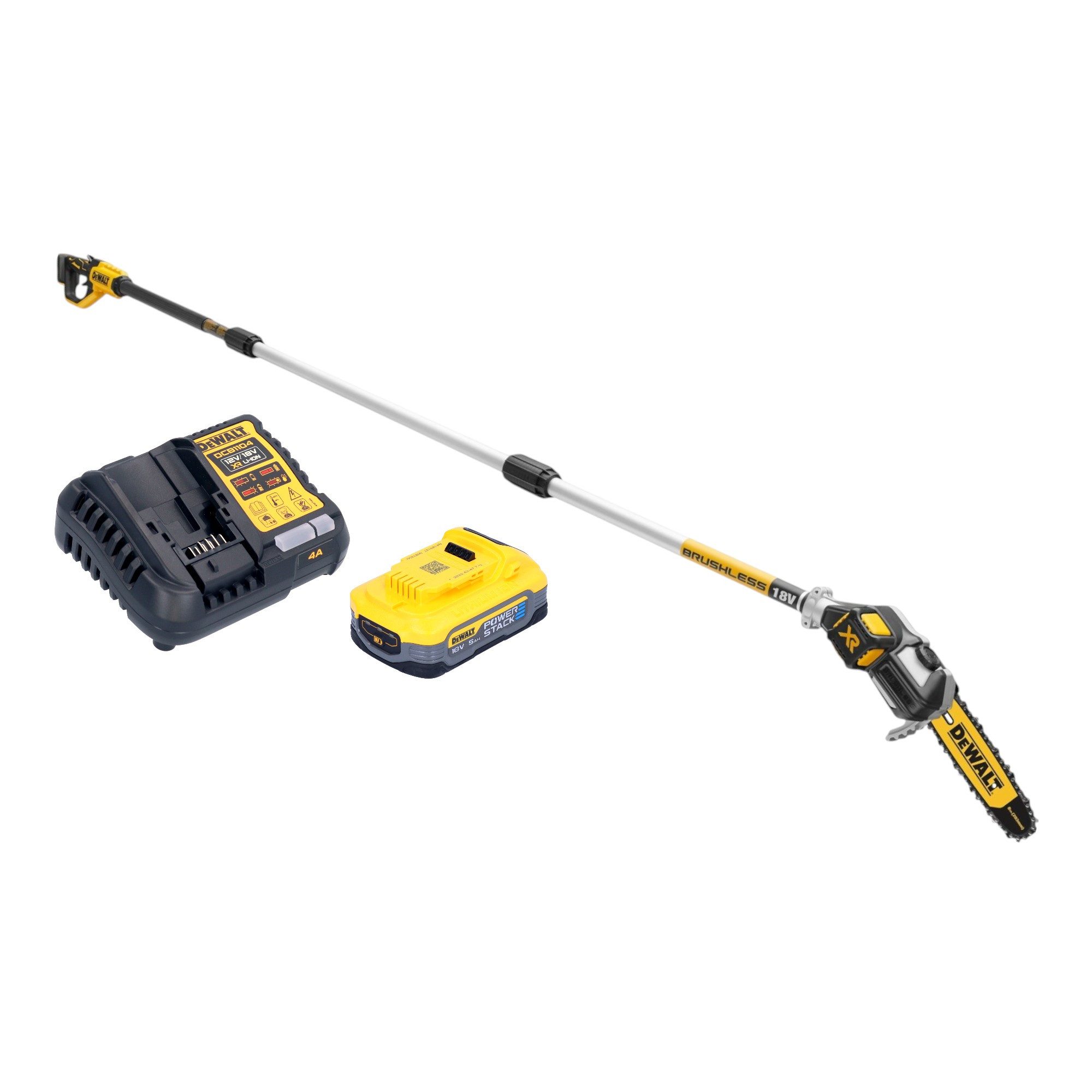 DeWalt Akku-Hochentaster DCMPS 567 H1 18 V Brushless + 1x Powerstack Akku 5,0 Ah + Ladegerät