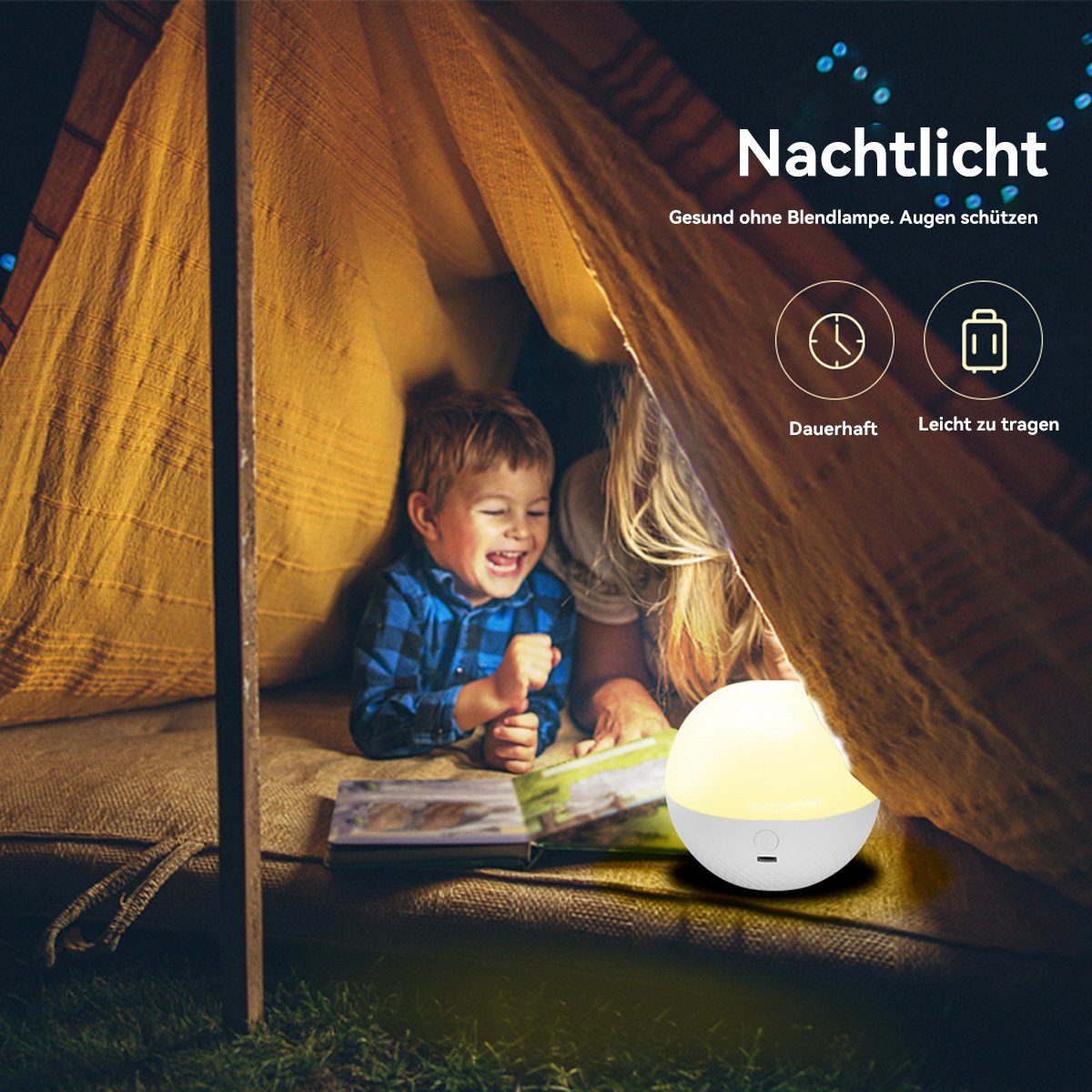 DOPWii Nachtlicht LED-Nachtlicht, Fernbedienung Illusion Touch Light farbige mit 16