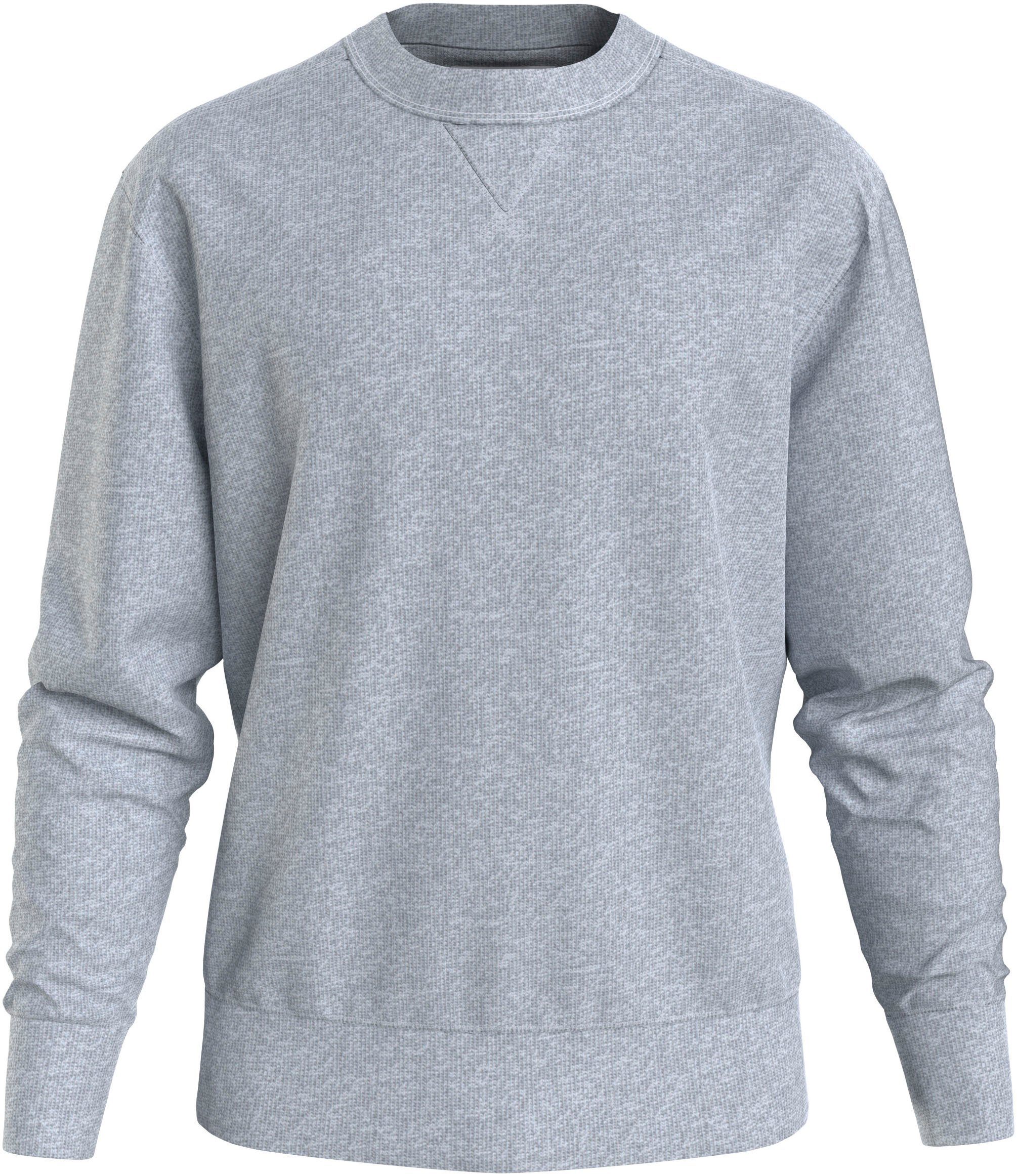Calvin Klein Jeans Grey NECK CREW BADGE Heather Light Logopatch Sweatshirt mit