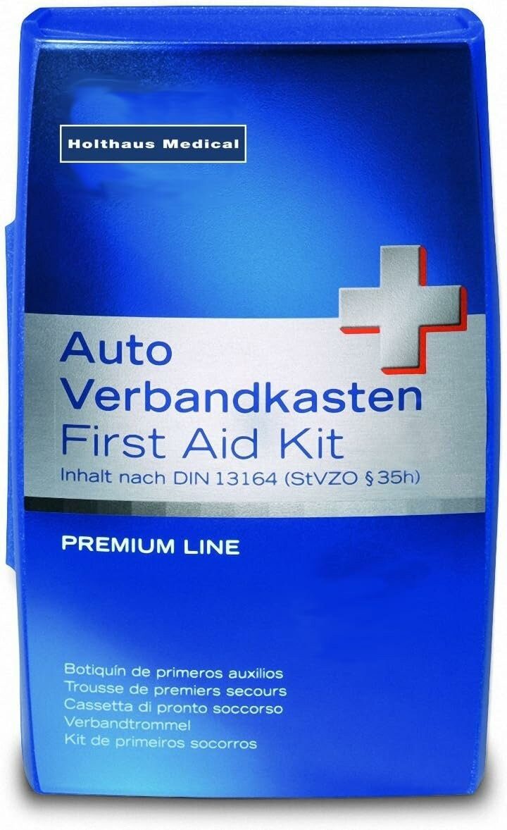Holthaus Medical KFZ-Verbandkasten Holthaus Medical Verbandskasten PREMIUM DIN 13164 blau