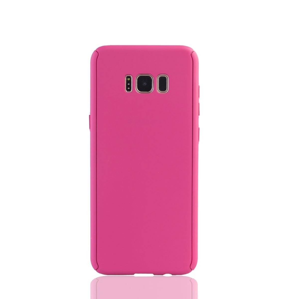 König Design Handyhülle Samsung Galaxy S8 Plus, Samsung Galaxy S8 Plus Handyhülle 360 Grad Schutz Full Cover Rosa