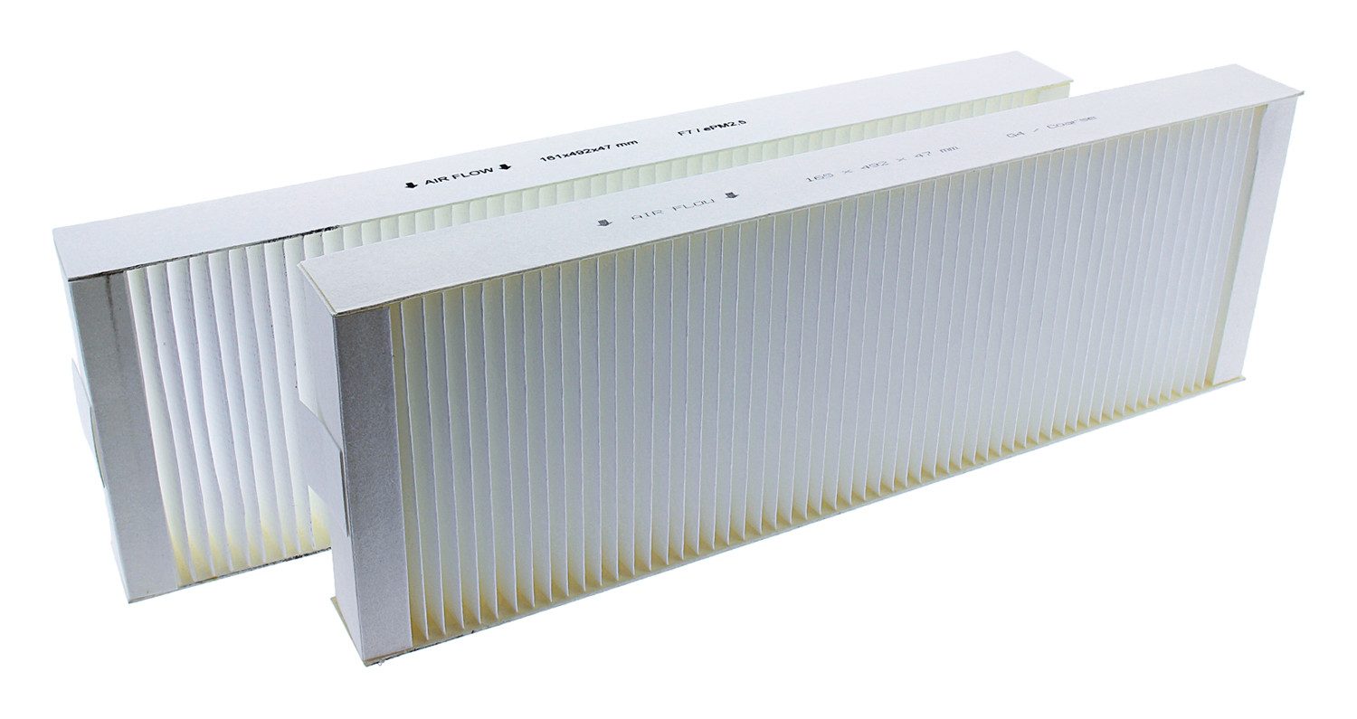 Hooster Luftfilter 3er-SET für Vaillant RecoVAIR VAR 260/4 (E) und 360/4 (E), 3 Filtersets = G4 (3 Stück) + F7 (3 Stück)
