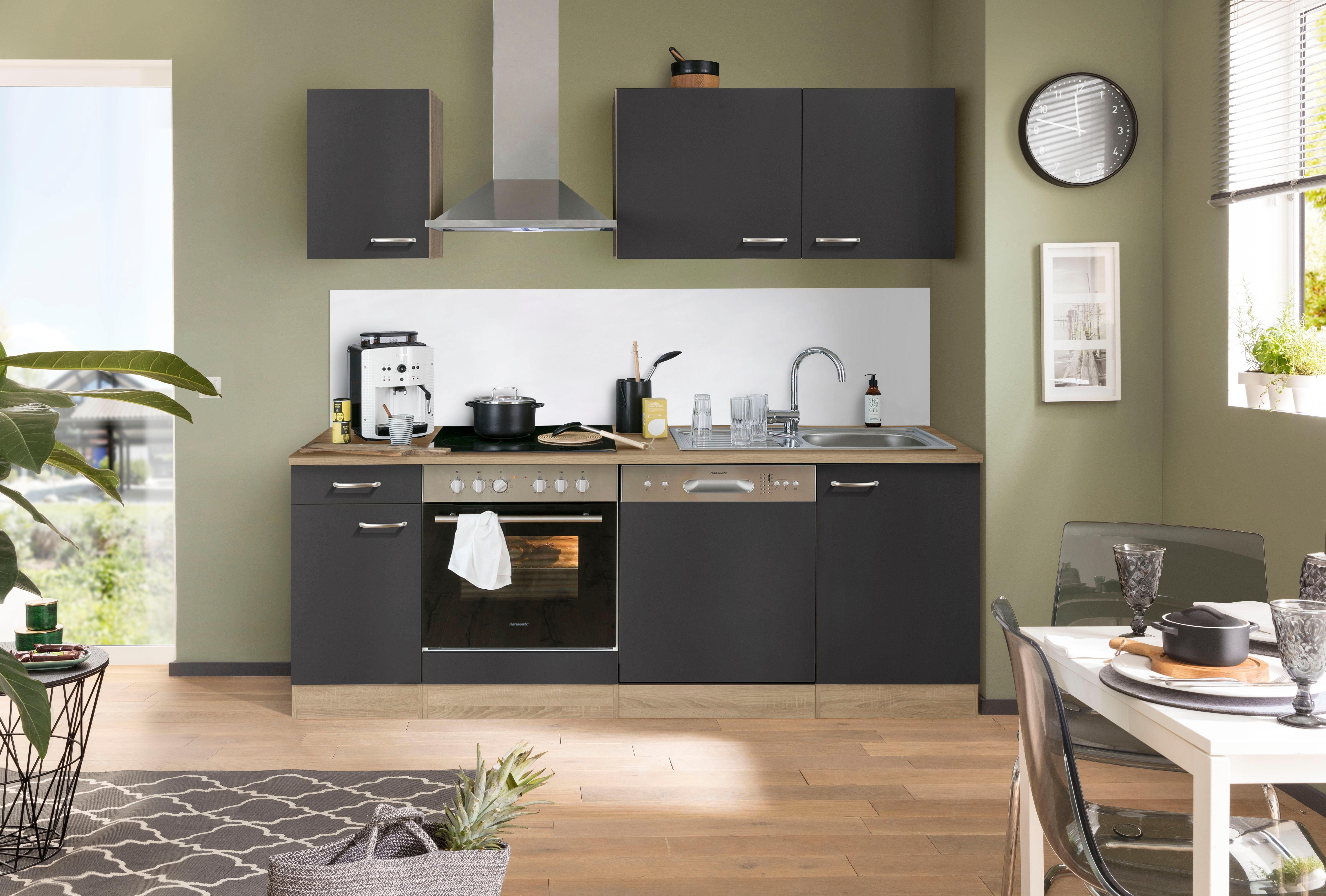 OPTIFIT Küchenzeile »Parare«, 210 bzw. 270 cm mit Hanseatic E-Geräten, wahlweise mit oder ohne Kühlschrank - OPTIFIT