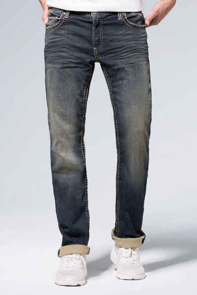 CAMP DAVID Comfort-fit-Jeans »CO:NO« Münztasche mit Ziernaht