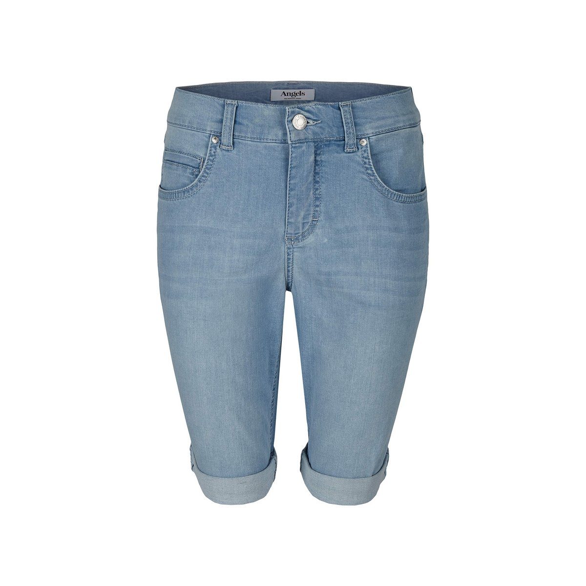 ANGELS Jeanshotpants Bermuda Label-Applikationen, Preis-Leistungs-Verhältnis mit 5-Pocket-Jeans TU Gutes