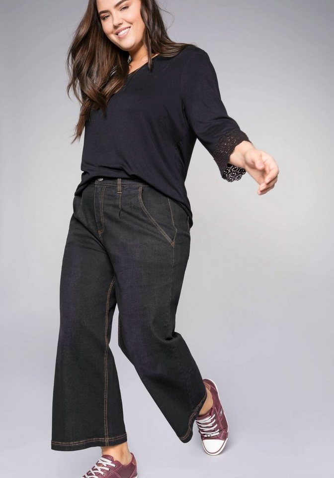 Sheego Stretch-Jeans in bequemer, weiter Beinform Sheego Stretch-Jeans in bequemer, weiter Beinform